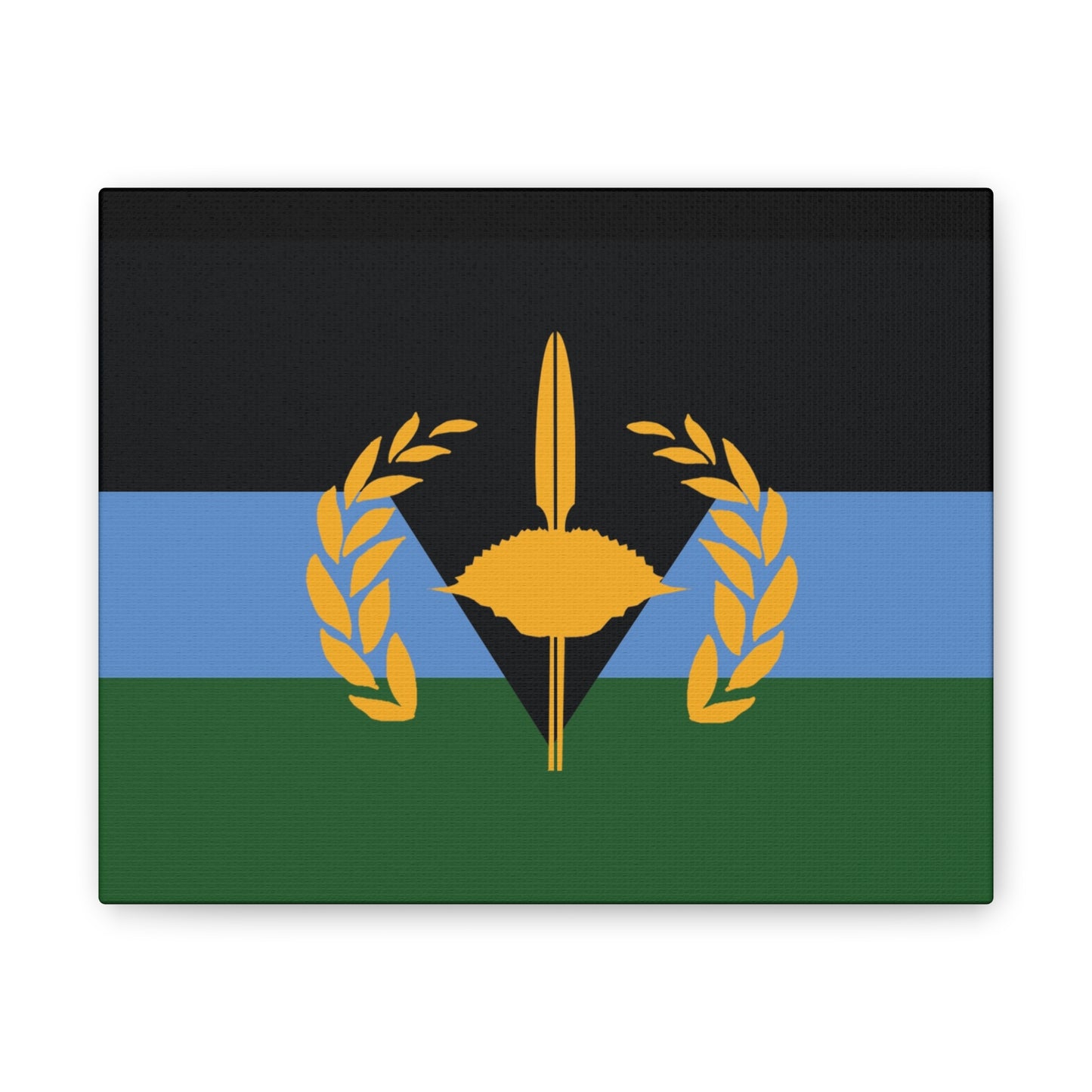 Canvas Stretched Wall Art - Gullah Geechee Flag 0.75"