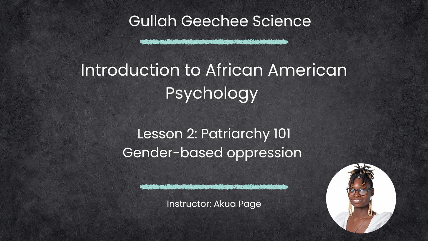 Patriarchy 101 Gender-based oppression!  Course + Ebook